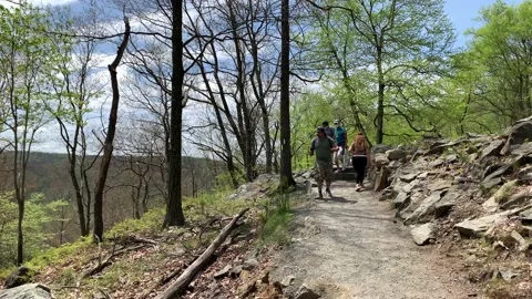 Bear Mountain State Park During Coronavirus Pandemic 4k 60fps Stock Footage 130934701