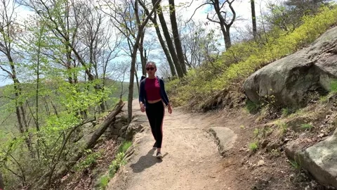 Bear Mountain State Park During Coronavirus Pandemic 4k 60fps Stock Footage 130934804