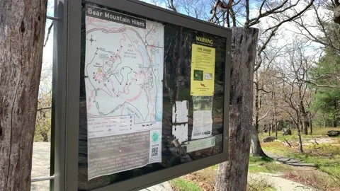 Bear Mountain State Park During Coronavirus Pandemic 4k 60fps Stock Footage 130934807