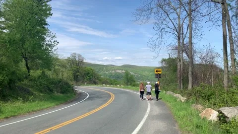 Bear Mountain State Park During Coronavirus Pandemic 4k 60fps Stock-Footage 130934817