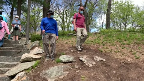 Bear Mountain State Park During Coronavirus Pandemic 4k 60fps Stock Footage 130934847
