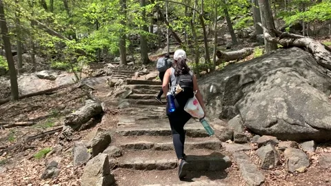 Bear Mountain State Park During Coronavirus Pandemic 4k 60fps Stock Footage 130934949