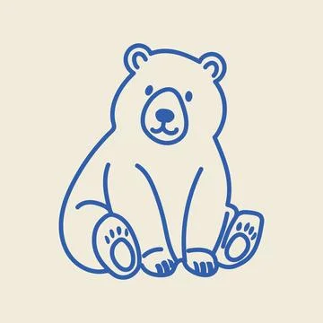 Bear Naive Art Hand Drawn Vector Illustration Stock Illustration