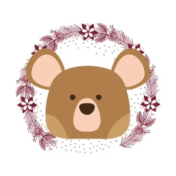 Bear only face Illustrazione stock