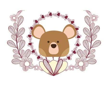 Bear only face Illustrazione stock