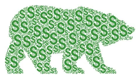 Bear Pattern of Dollar Items イラスト素材