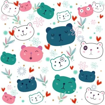 Bear pattern Stock Illustration