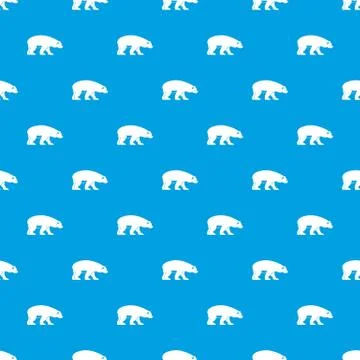 Bear pattern seamless blue イラスト素材