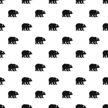 Bear pattern, simple style 스톡 일러스트