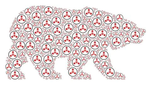 Bear Pattern of Wmd Nerve Agent Chemical Warfare Items イラスト素材