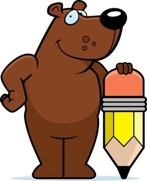 Bear Pencil Stock Illustration