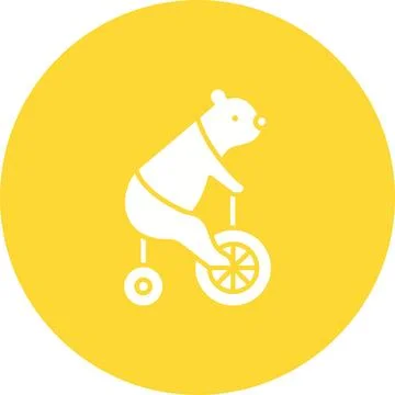 Bear Performing icon vector image. Illustrazione stock