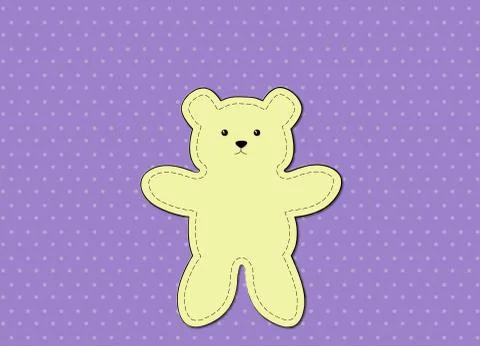 Bear purple pattern Stock Illustration