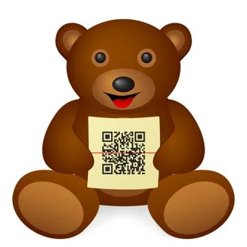 Bear qr code Illustrazione stock