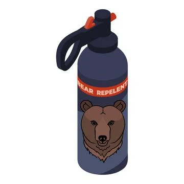 Bear repelent icon, isometric style Stock Illustration