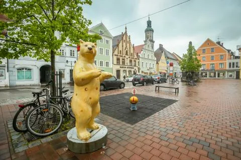 Bear sculptures in Freising Stock Photos