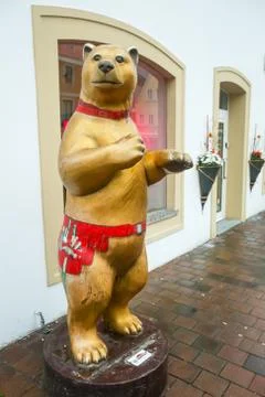 Bear sculptures in Freising Stock Photos