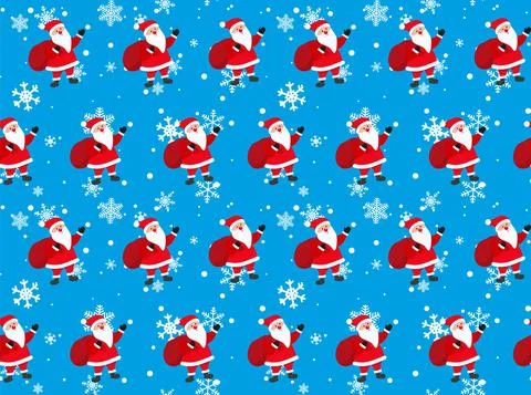 Bear seamless pattern Christmas vector Santa Claus hat cartoon scarf isolated 스톡 일러스트