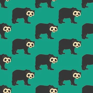 Bear seamless pattern Stock Illustration