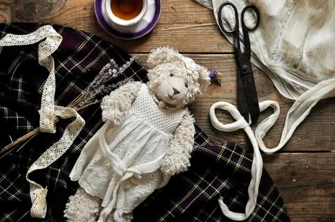 Bear Shabby Chic Stock Photos