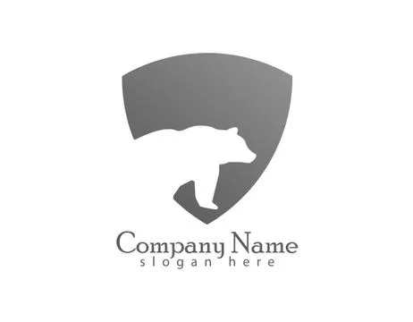 Bear shield logo Stock Illustration