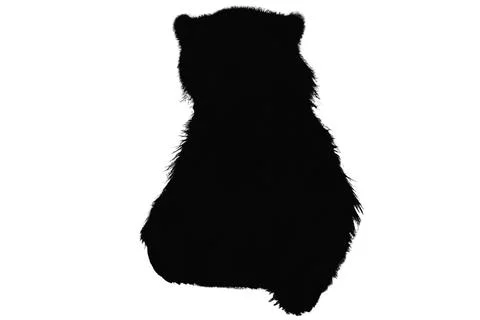 Bear silhouette isolated on white background Bear icon modern symbol logo Stock Illustration