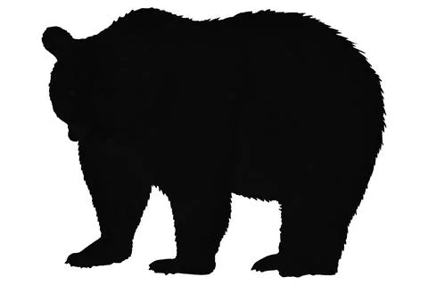Bear silhouette isolated on white background Bear icon modern symbol logo Stock Illustration