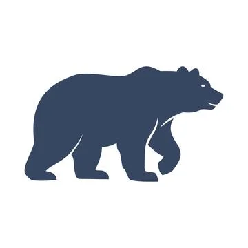 Bear Silhouette Logo Illustration Vector Template Illustrazione stock