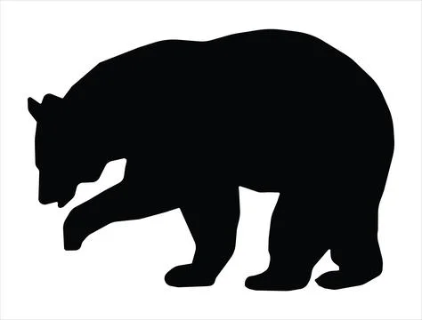 Bear silhouette vector art Stock Illustration