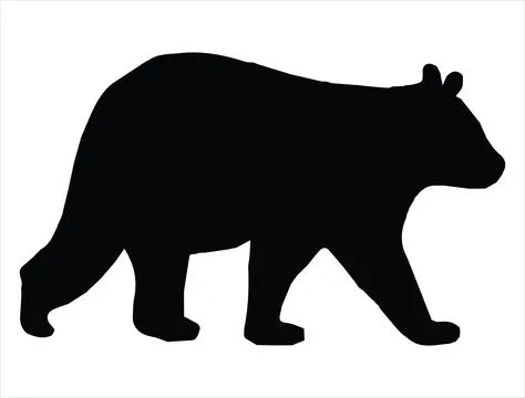 Bear silhouette vector art Stock Illustration