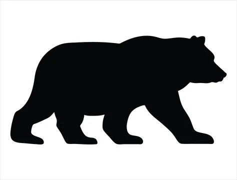 Bear silhouette vector art Illustrazione stock