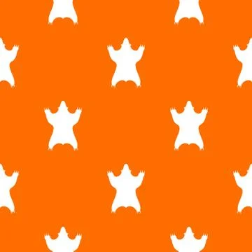 Bear skin pattern vector orange Stock Illustration
