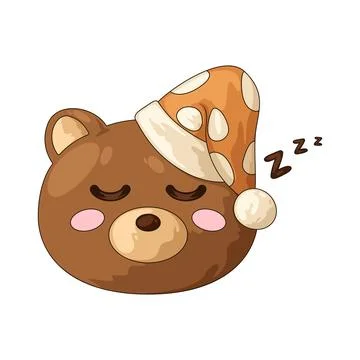 Bear sleeping illustration Stock Illustration