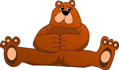 Bear splits Stock Illustration