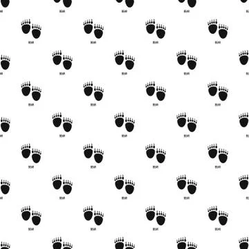 Bear step pattern seamless vector Stock Illustration