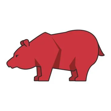 Bear stock market invest decrease symbol 库存插图