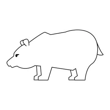 Bear stock market invest decrease symbol Stock Illustration