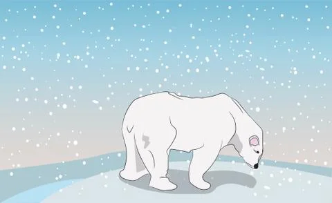 Bear on the street, Illustrazione stock