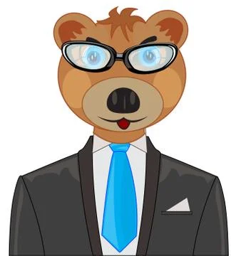 Bear in suit Stock Illustration