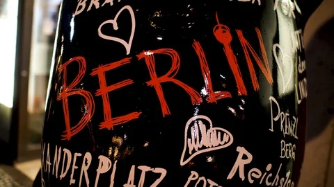 The bear the symbol of Berlin Video stock 125818455