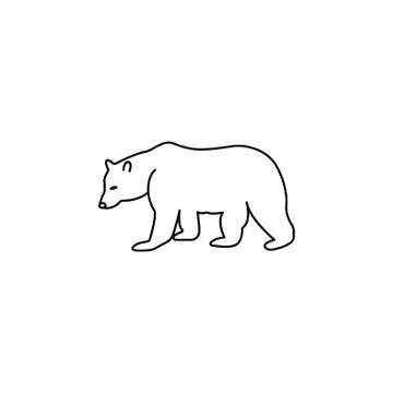 Bear symbol - vector illustration black on white background Stock Illustration