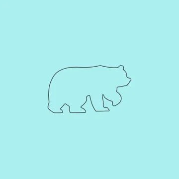Bear symbol - vector illustration Stock Illustration
