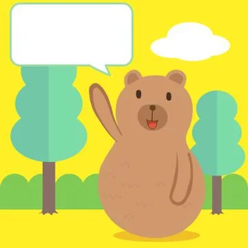 Bear talk Stock Illustration