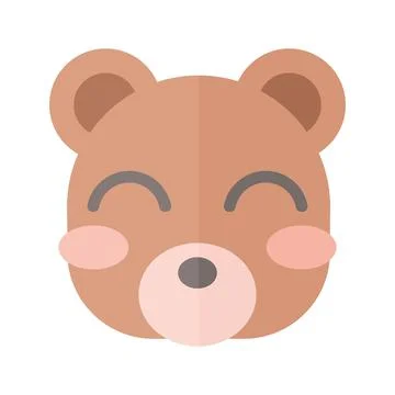 Bear teddy head Stock Illustration
