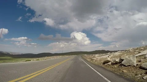 Bear Tooth Mountain Pass Vehicle Point of View Time Lapse Stock Footage 67301958