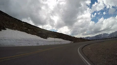 Bear Tooth Mountain Pass Vehicle Point of View Time Lapse Video stock 67302028