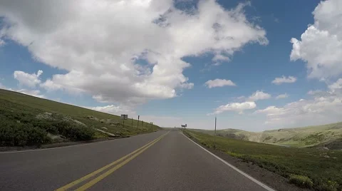 Bear Tooth Mountain Pass Vehicle Point of View Time Lapse Stock Footage 67302165