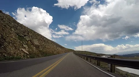 Bear Tooth Mountain Pass Vehicle Point of View Time Lapse Stock Footage 67339435