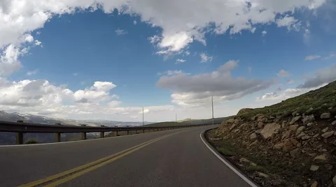 Bear Tooth Mountain Pass Vehicle Point of View Time Lapse Stock Footage 67339461