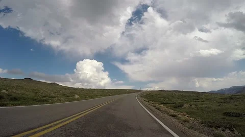 Bear Tooth Mountain Pass Vehicle Point of View Time Lapse Stock Footage 67361239